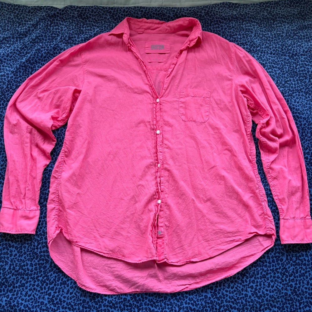 GRAYSON The Hero Pink Long Sleeve Button Down Shirt Size 03